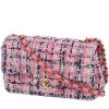 Chanel  Mini Timeless shoulder bag  in pink, blue and white tweed - 00pp thumbnail