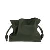Loewe  Flamenco Knot  shoulder bag  in khaki leather - 360 thumbnail