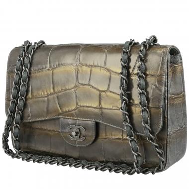 CHANEL 21A Brown Caviar Classic Flap Lt Gold Hw *New - Timeless Luxuries