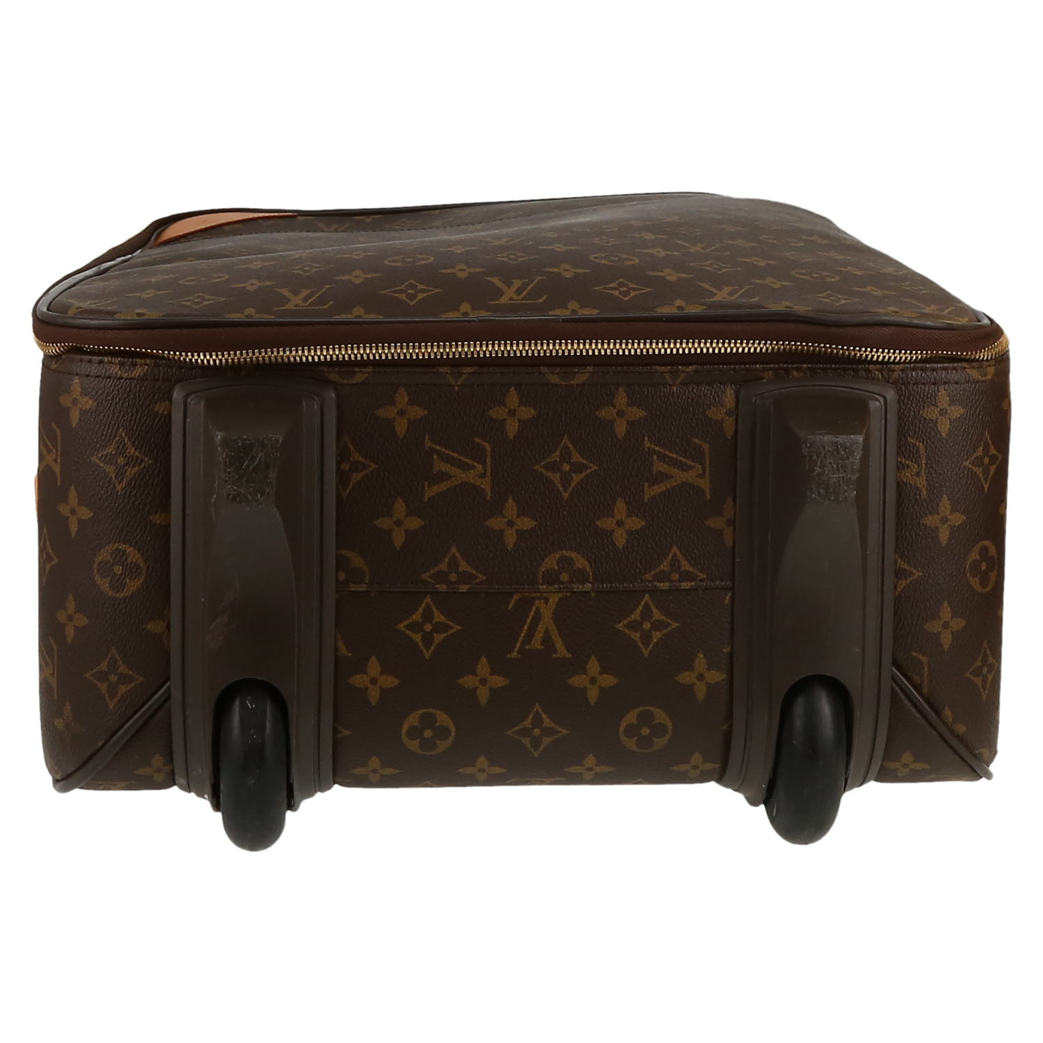 Valise souple Louis Vuitton  Pegase en toile monogram marron et cuir naturel - Detail D1