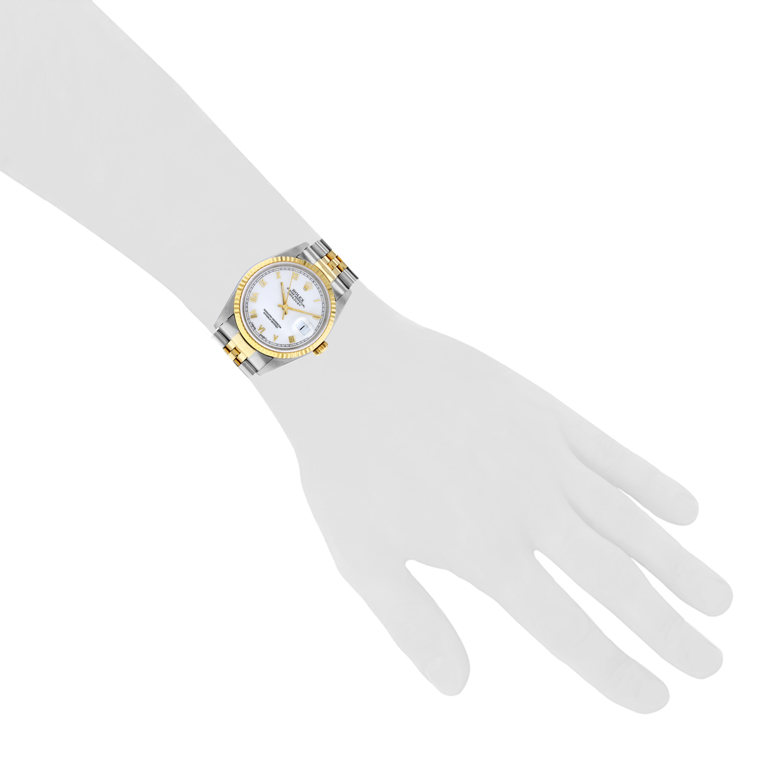 Montre Rolex Datejust en or et acier Ref: Rolex - 16233  Vers 1996 - Detail D1