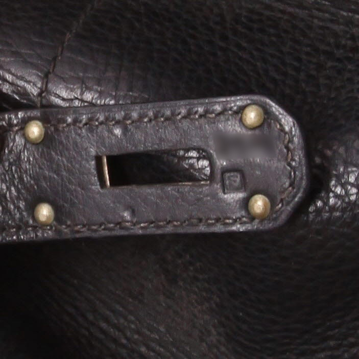 Bolso de fin de semana Hermès  Haut à Courroies en cuero togo negro - Detail D4