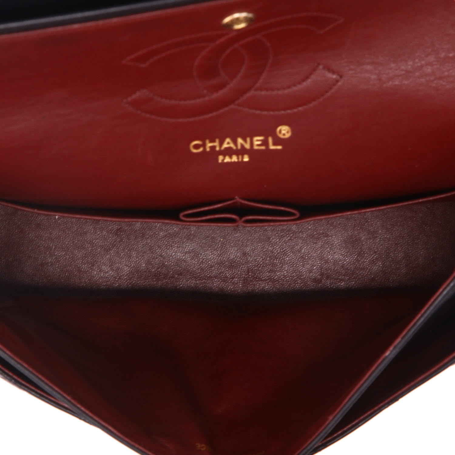 Chanel  Timeless Classic handbag  in navy blue quilted leather - Detail D3