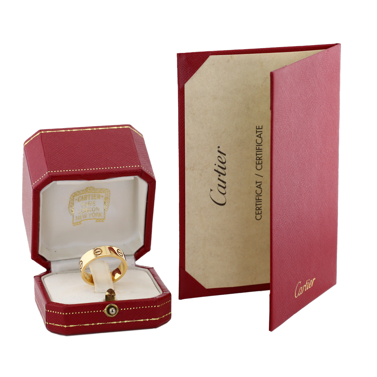 Sortija Cartier Love de oro amarillo - Detail D2