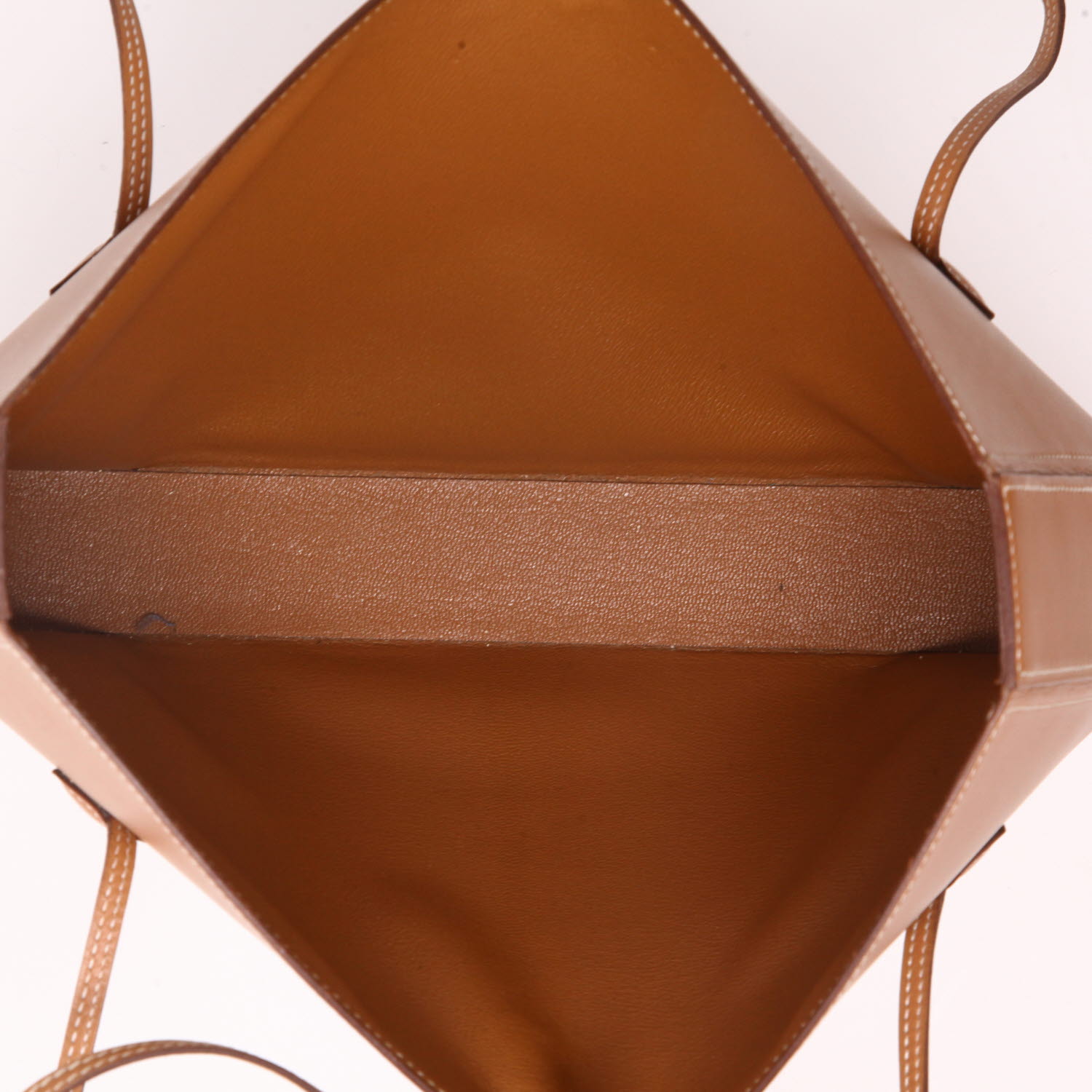 Sac à main Hermès  Vintage en cuir Chamonix gold - Detail D3