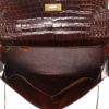 Hermès  Kelly 32 cm handbag  in brown crocodile - Detail D3 thumbnail