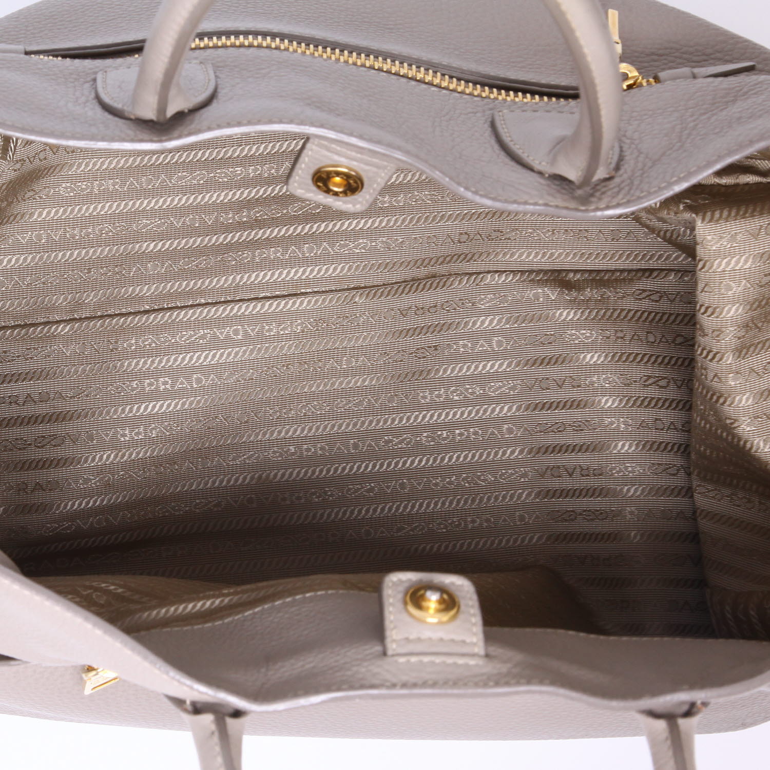 Borsa weekend Prada   in pelle beige - Detail D3