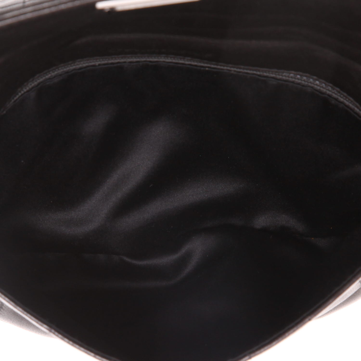 Chanel  Chanel 2.55 handbag  in black quilted leather - Detail D3