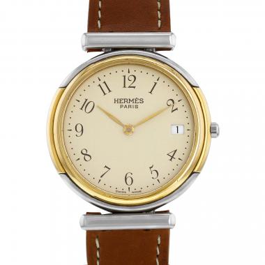 Hermès Windsor  in stainless steel and gold plated Circa 1990