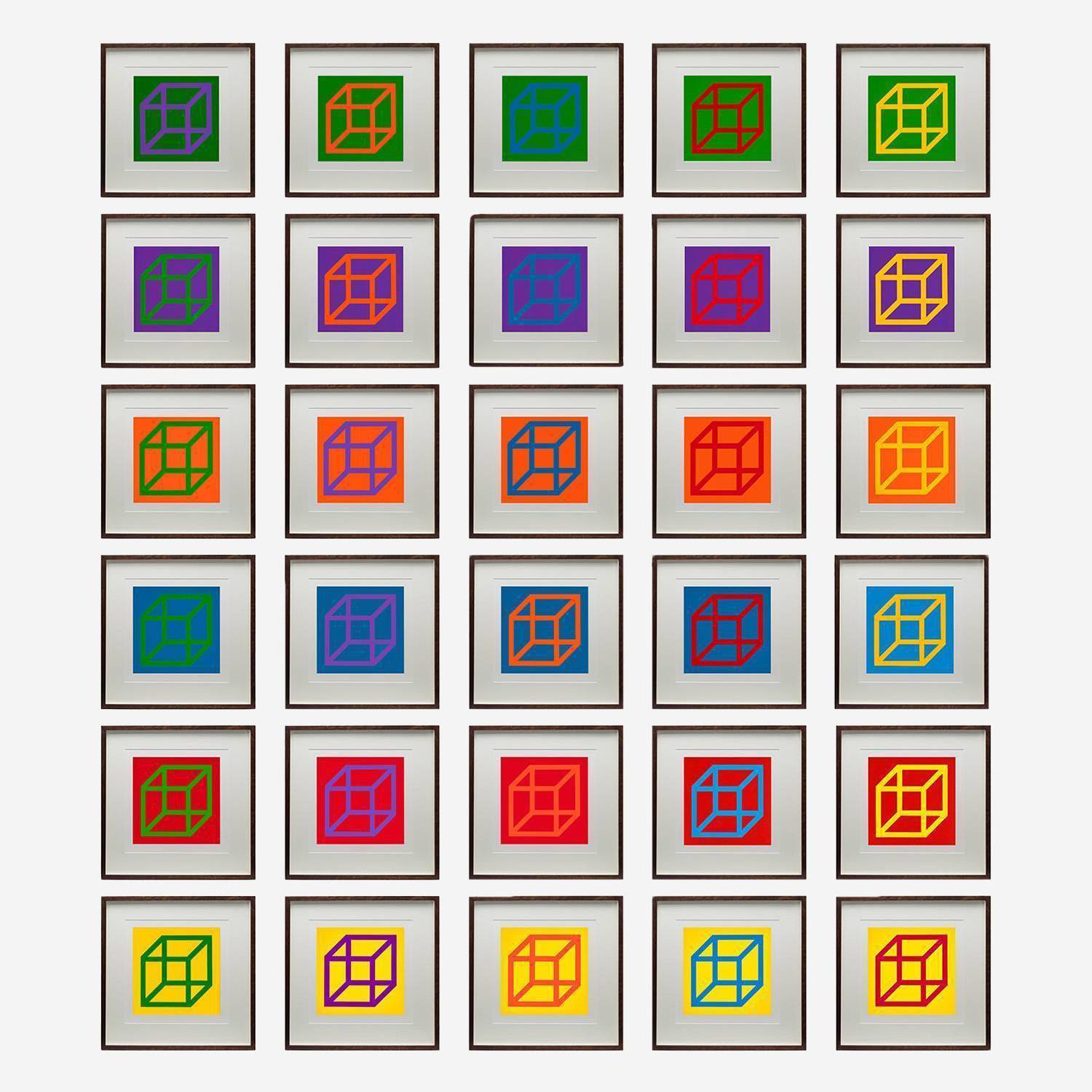 Open Cube in Color on Color, suite complète de 30 linogravures (K. 2003.04) - 2003