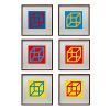 Sol LeWitt (1928-2007), Open Cube in Color on Color, suite complète de 30 linogravures (K. 2003.04) - 2003 - Detail D4 thumbnail