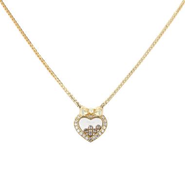 Collar Chopard Happy Diamonds de oro amarillo y diamantes