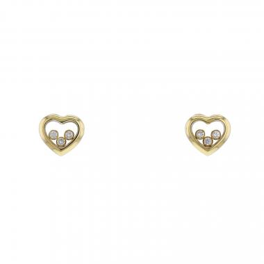 Chopard 18kt Rose Gold Happy Diamonds Icons Diamond Stud Earrings - Pink  for Women