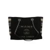 Sac cabas Chanel  Deauville en toile noire et grise - 360 thumbnail