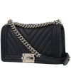 Chanel  Boy shoulder bag  in navy blue quilted leather - 00pp thumbnail