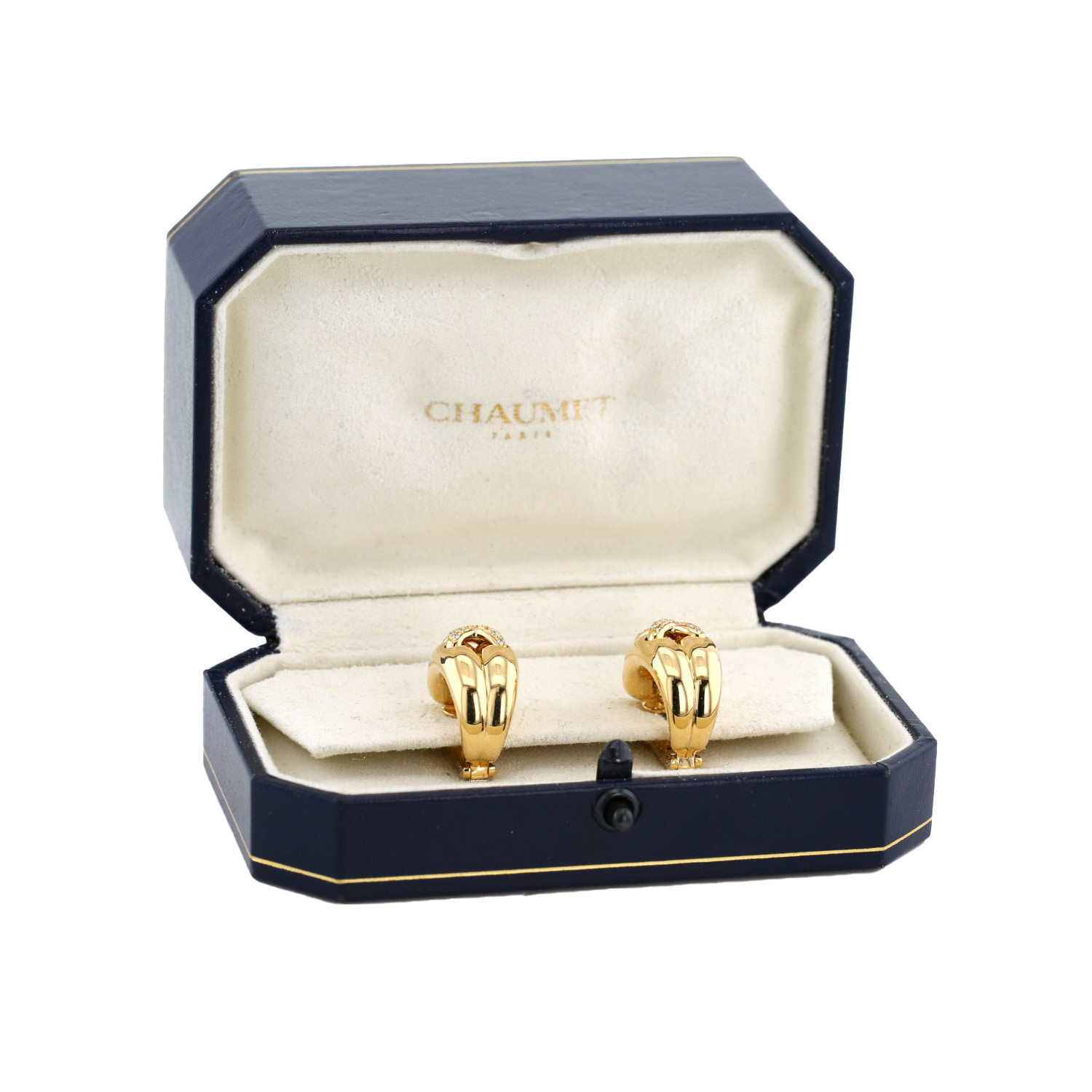 Pendientes Chaumet Lien de oro amarillo y diamantes - Detail D2