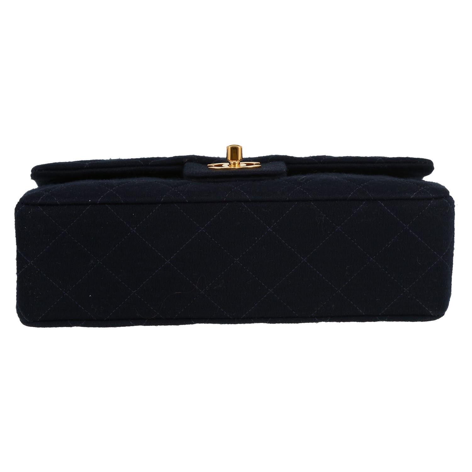 Sac à main Chanel  Timeless Petit en jersey matelassé bleu-marine - Detail D1