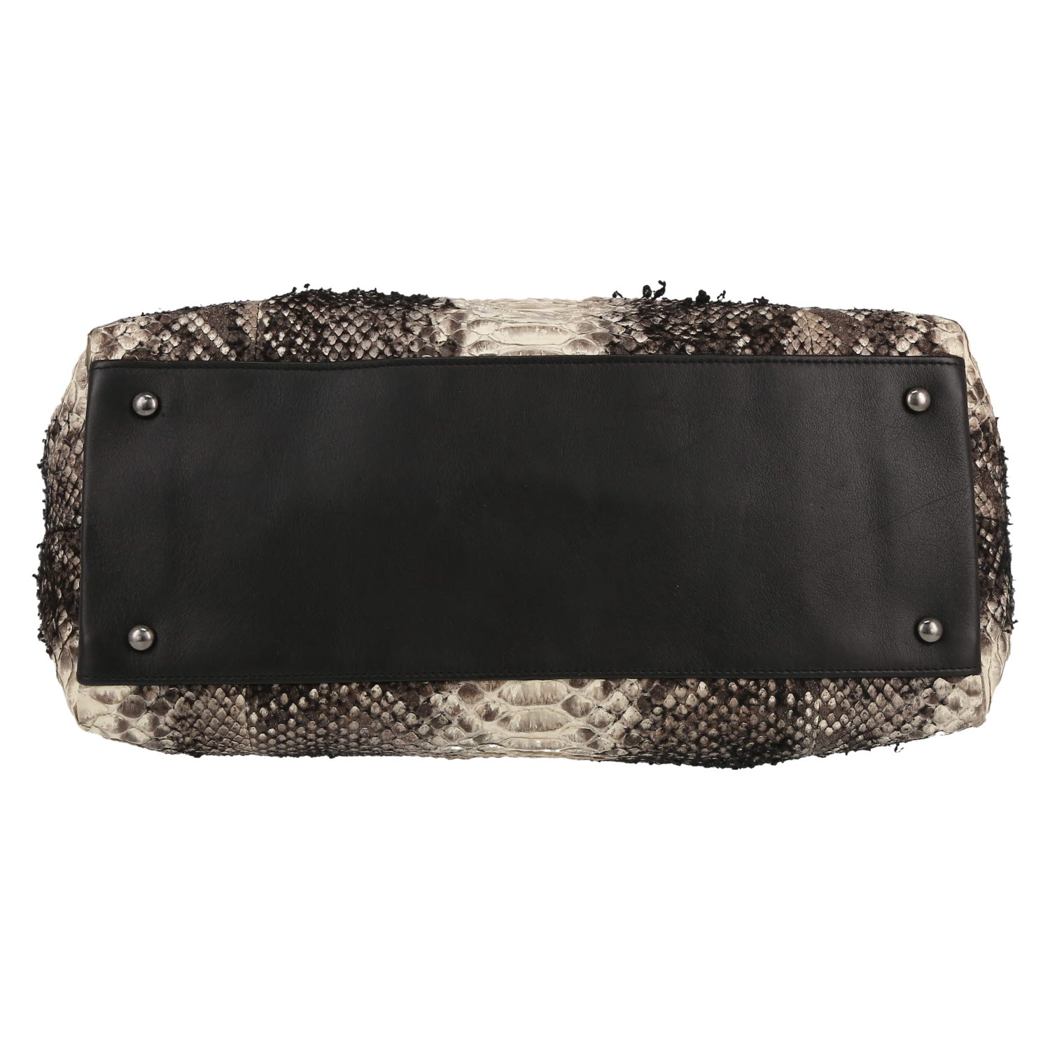 Bolso Cabás Chanel  Petit Shopping en piel de pitón degradado beige y negra - Detail D1