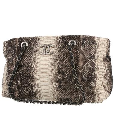 Shopping bag Chanel  Petit Shopping in pitone sfumato beige e nero