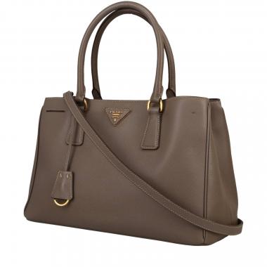 Bolso de mano Prada  Galleria en cuero saffiano beige