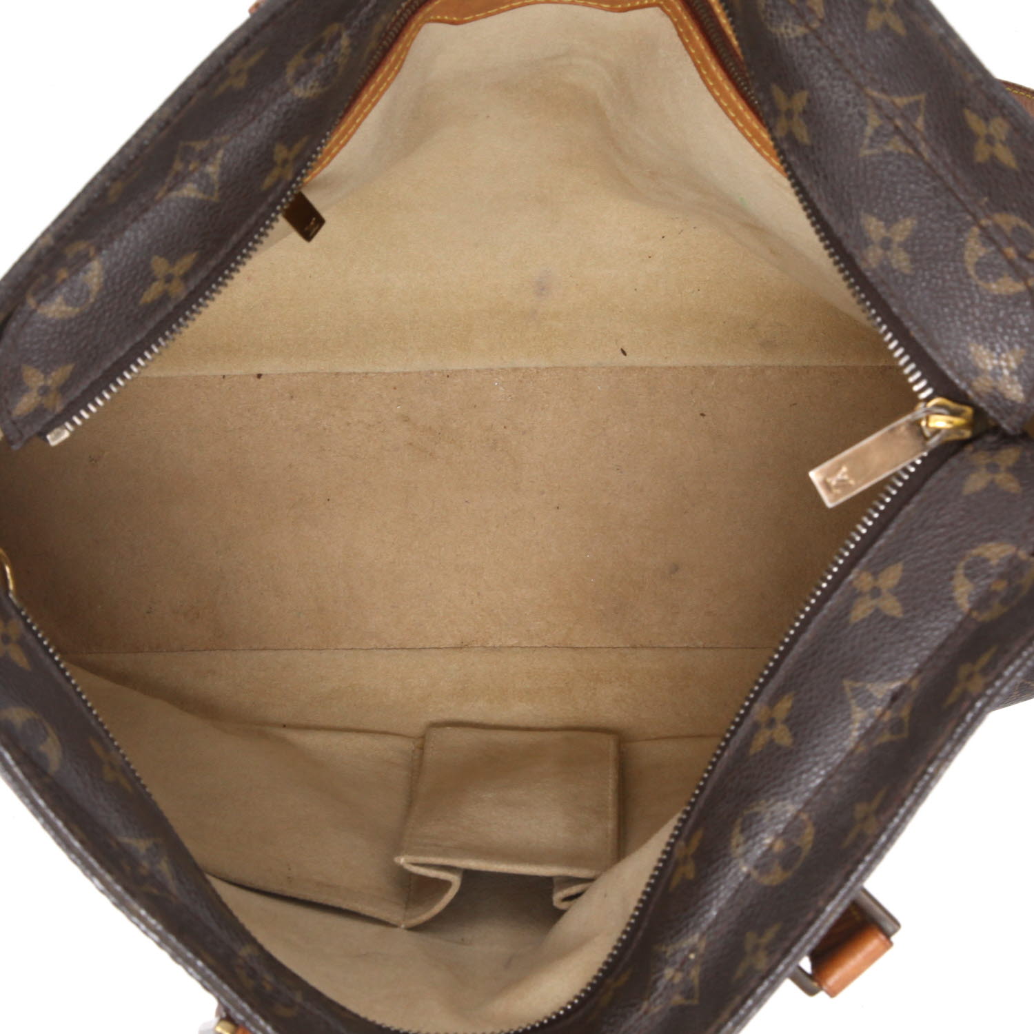 Shopping bag Louis Vuitton  Vavin modello grande  in tela monogram marrone e pelle naturale - Detail D3