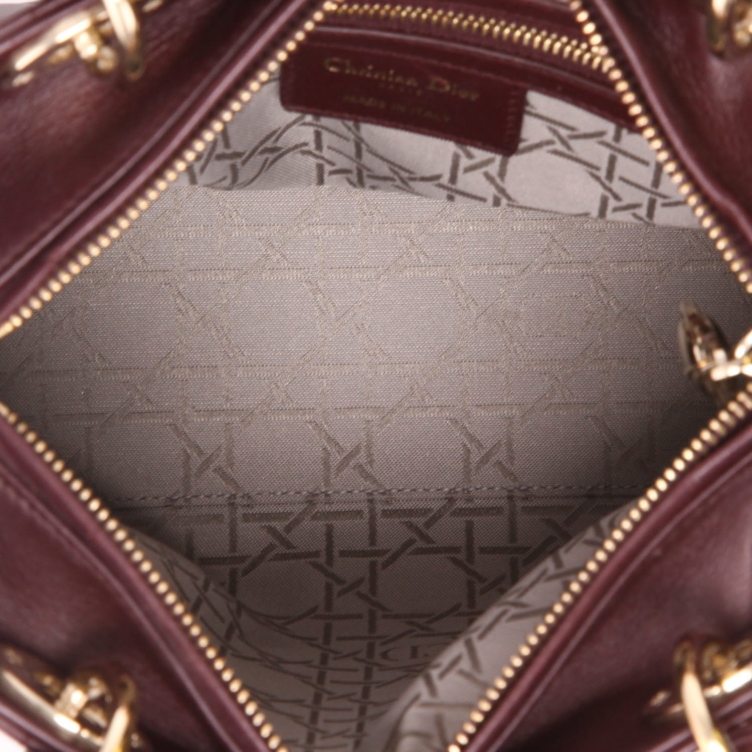 Borsa Dior  Lady Dior in pelle cannage color prugna - Detail D3