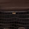 Bolso de mano Hermès  Constance en cocodrilo porosus marrón - Detail D2 thumbnail
