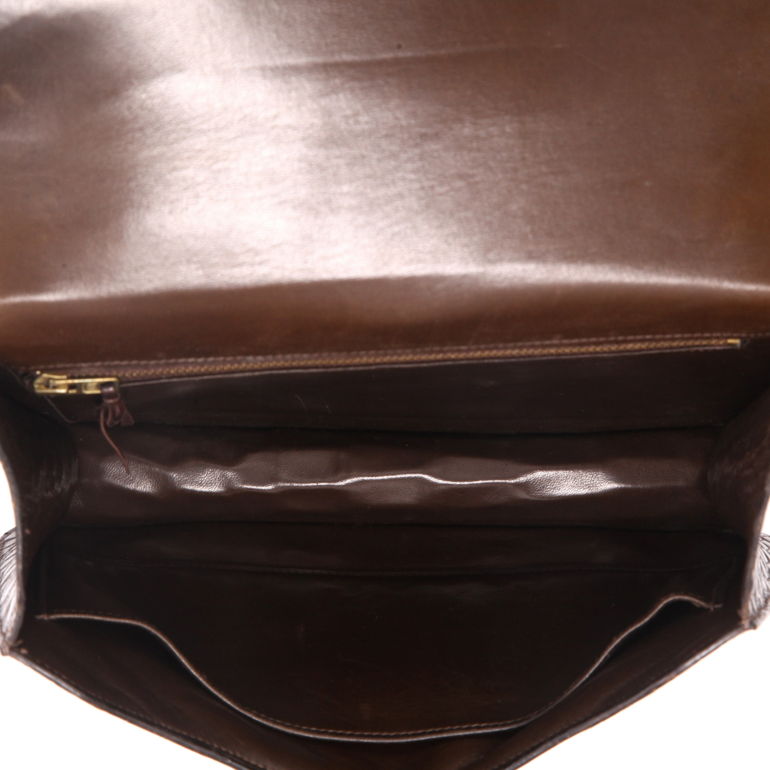 Bolso de mano Hermès  Constance en cocodrilo porosus marrón - Detail D3