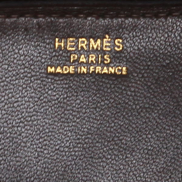 Borsa Hermès  Bolide 27 cm in pelle Courchevel marrone - Detail D2