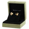 Van Cleef & Arpels Frivole small model earrings in yellow gold and diamonds - Detail D2 thumbnail