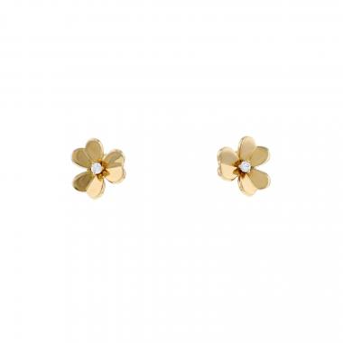 Orecchini Van Cleef & Arpels Frivole modello piccolo in oro giallo e diamanti