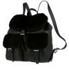 Prada   backpack  in black leather  and black furr - 00pp thumbnail