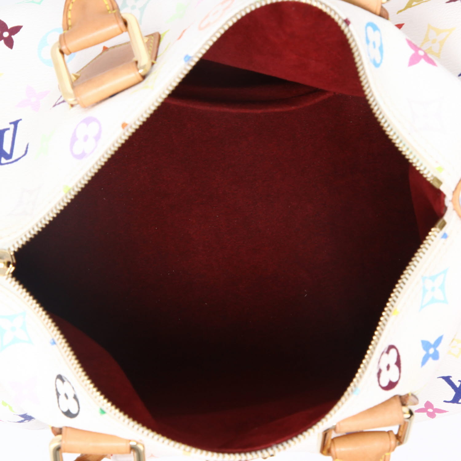 Sac à main Louis Vuitton  Editions Limitées en toile monogram multicolore et cuir naturel - Detail D3