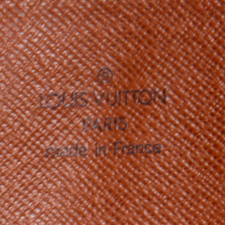 Bolso zurrón Louis Vuitton  Cartouchiére en lona Monogram y cuero natural - Detail D2