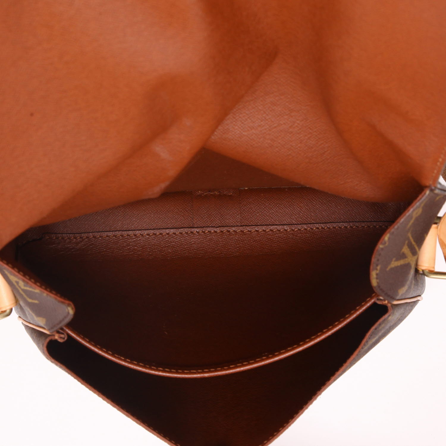 Louis Vuitton  Cartouchiére messenger bag  monogram canvas  and natural leather - Detail D3