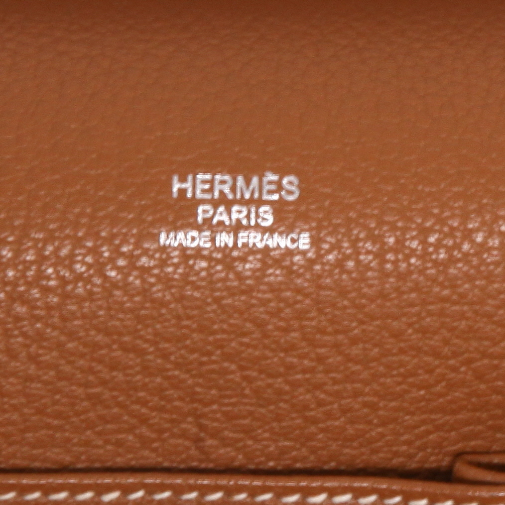 Borsa a tracolla Hermès  Jypsiere 31 cm in pelle togo gold - Detail D2