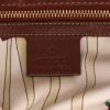 Gucci  Bamboo handbag  in brown leather  and logo canvas - Detail D2 thumbnail