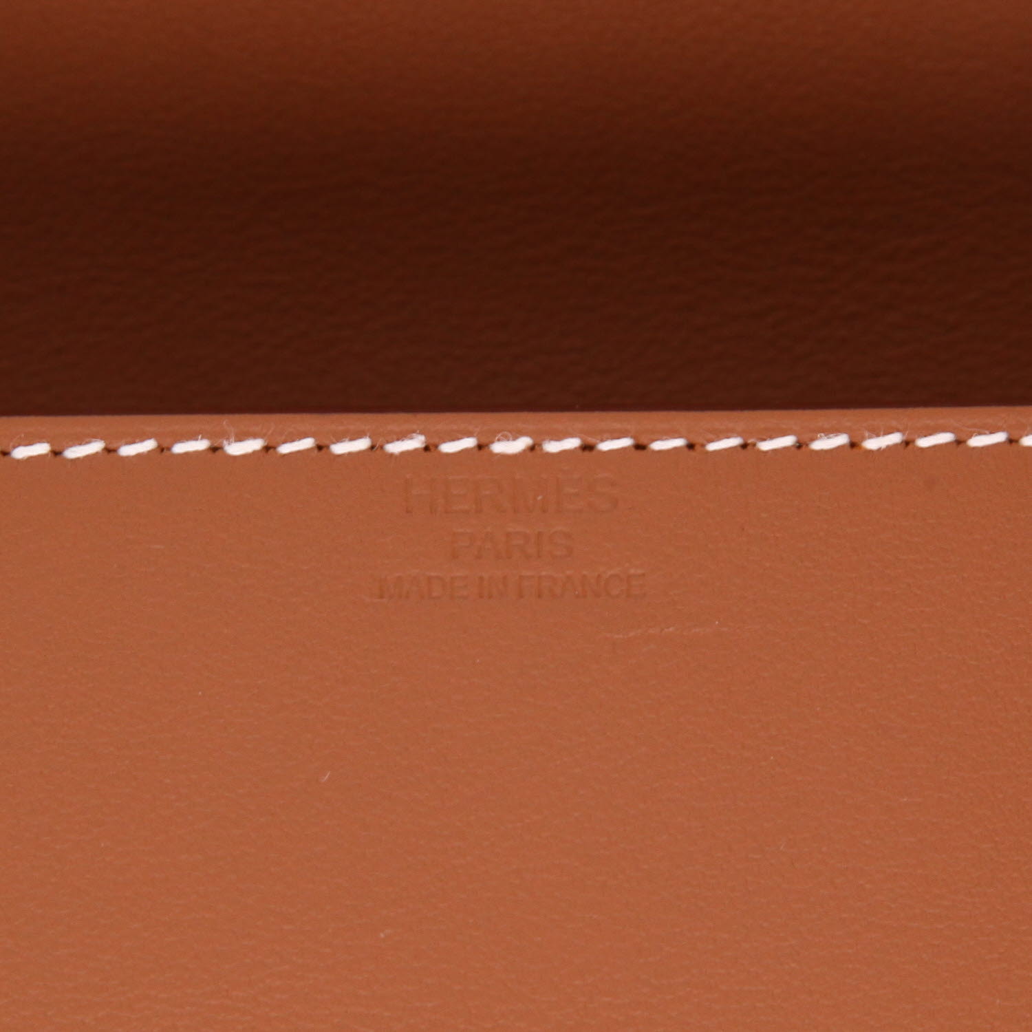 Pochette Hermès  Shadow in pelle Swift gold - Detail D2