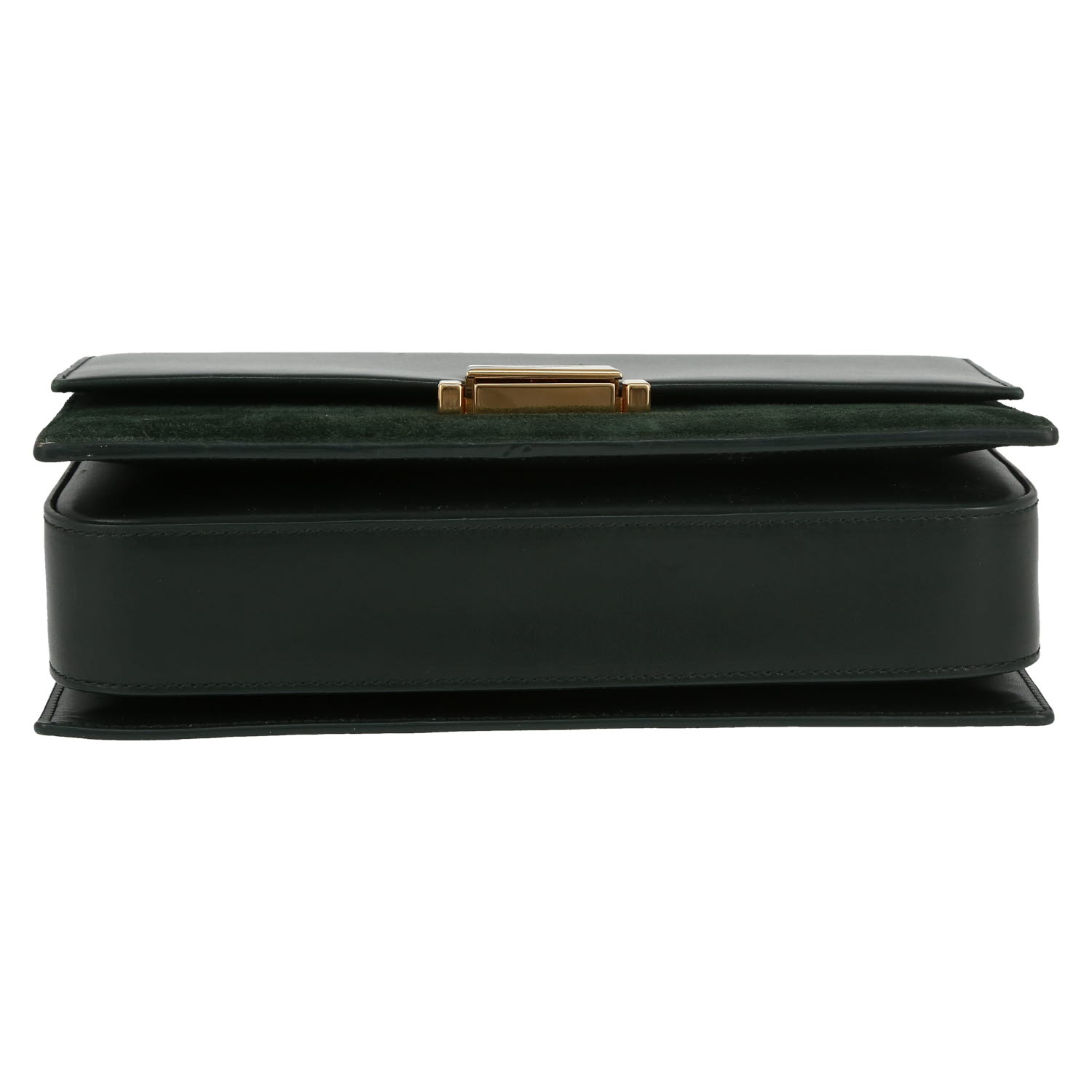 Saint Laurent  Bellechasse shoulder bag  in green leather  and green suede - Detail D1