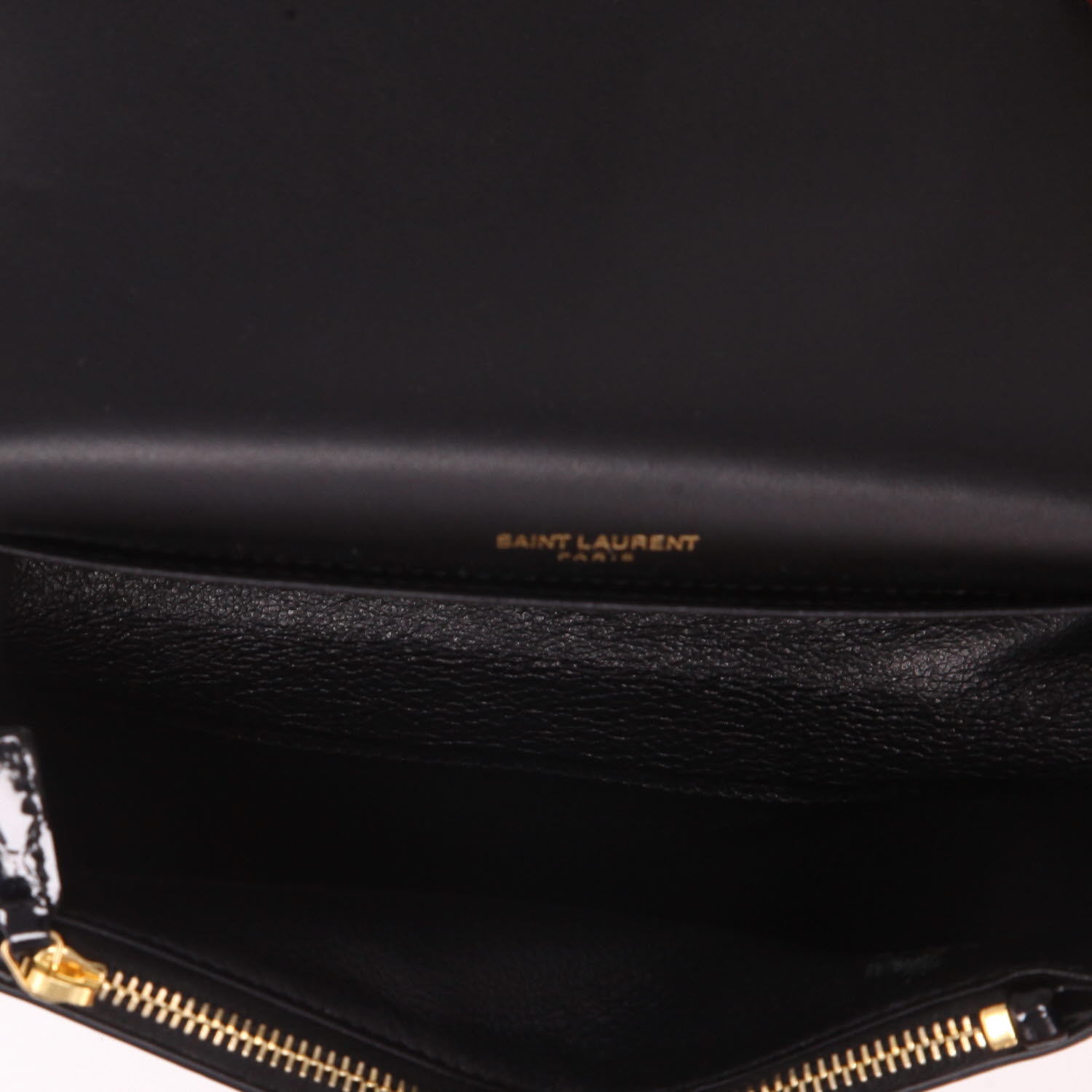 Pochette-ceinture Saint Laurent  Kate en cuir noir - Detail D3