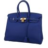 Bolso de mano Hermès  Birkin 35 cm en cuero togo azul eléctrico - 00pp thumbnail