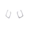 Paire de boucles d'oreilles Dinh Van Impressions petit modèle en or blanc - 00pp thumbnail