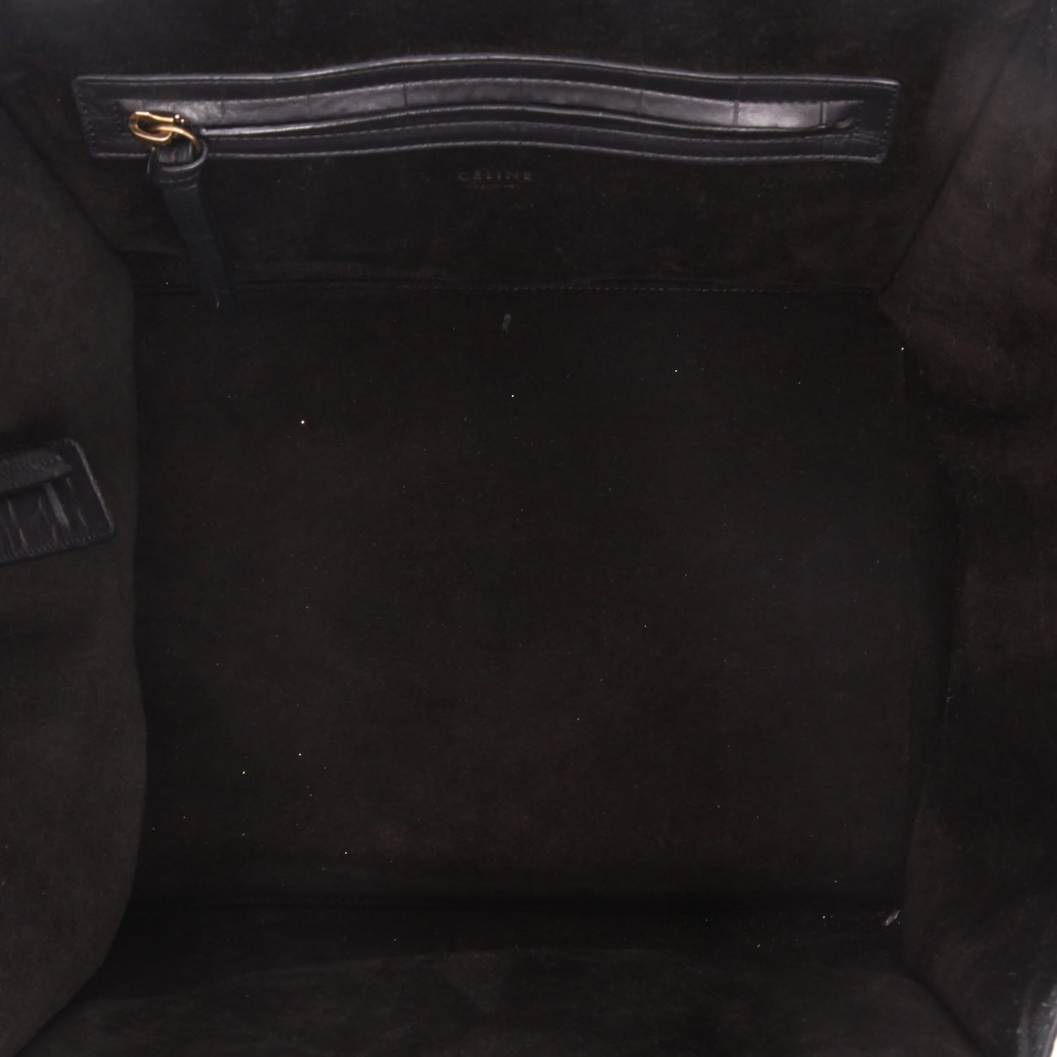 Sac à main Celine  Luggage Medium en cuir noir - Detail D3