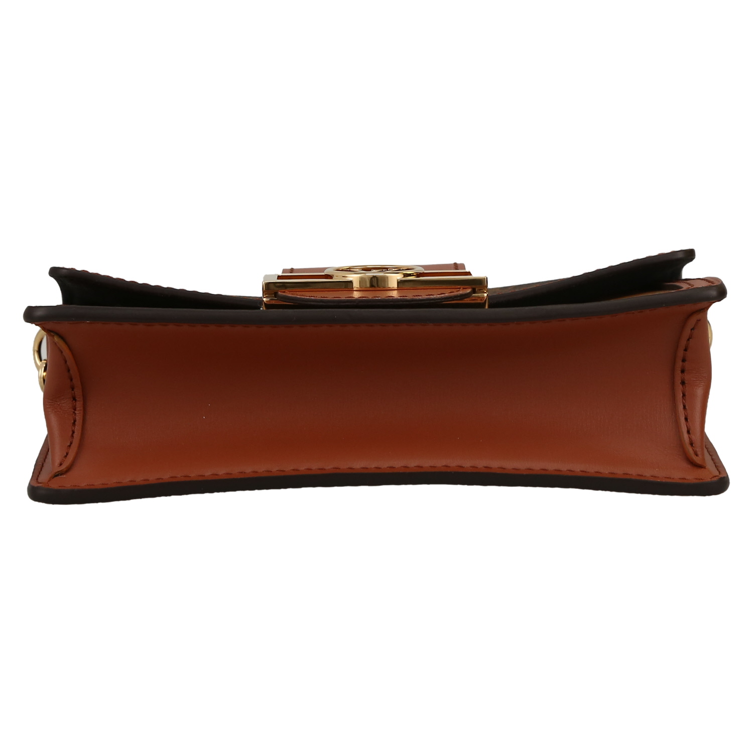 Borsa a tracolla Louis Vuitton  Dauphine mini  in tela monogram cerata e pelle marrone - Detail D1