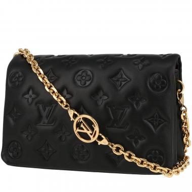 Bolso bandolera Louis Vuitton  Coussin en cuero Monogram negro