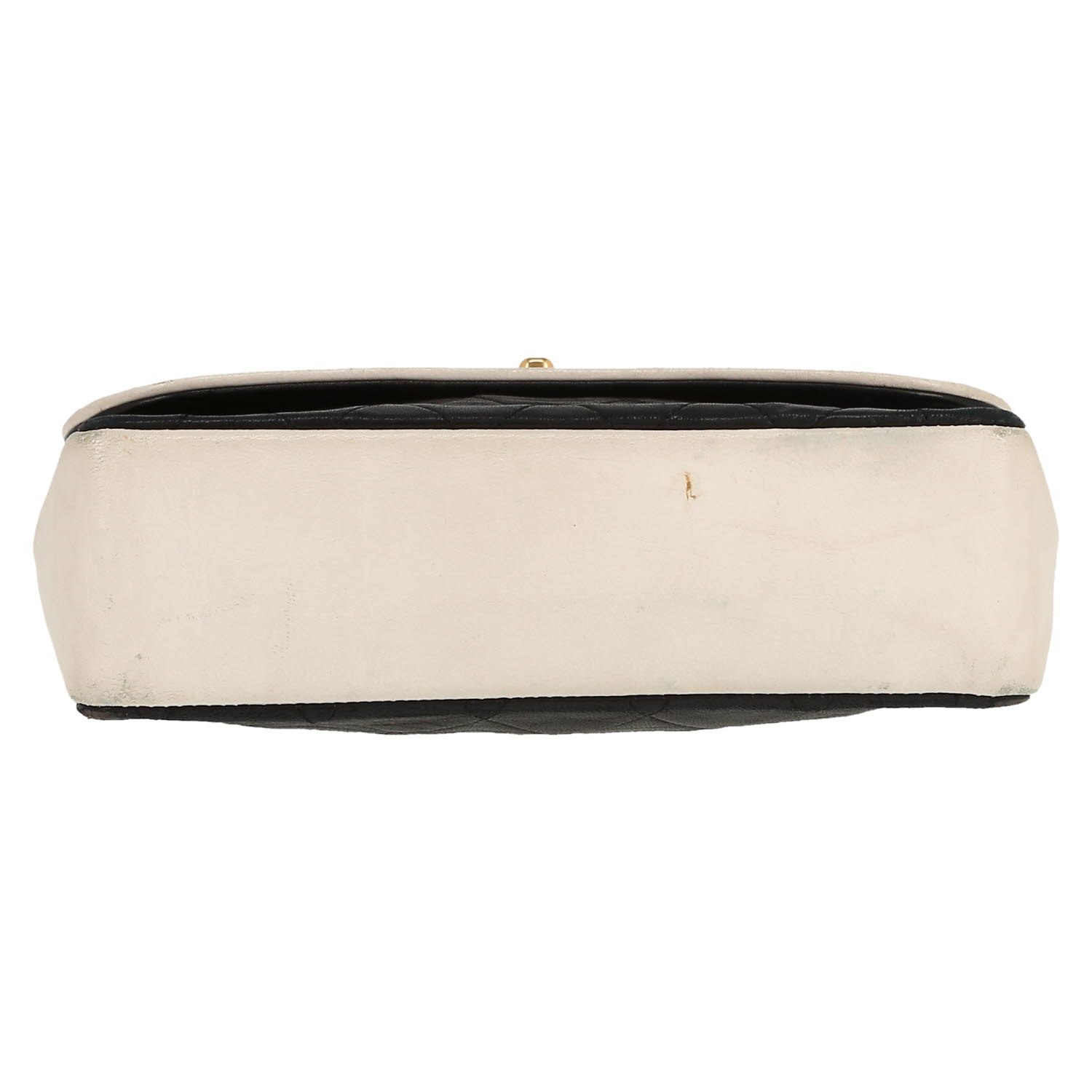 Chanel  Vintage handbag  in black and white quilted leather - Detail D1