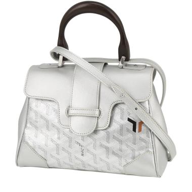 Borsa Goyard  Saigon in tela Goyardine argentata e pelle argento