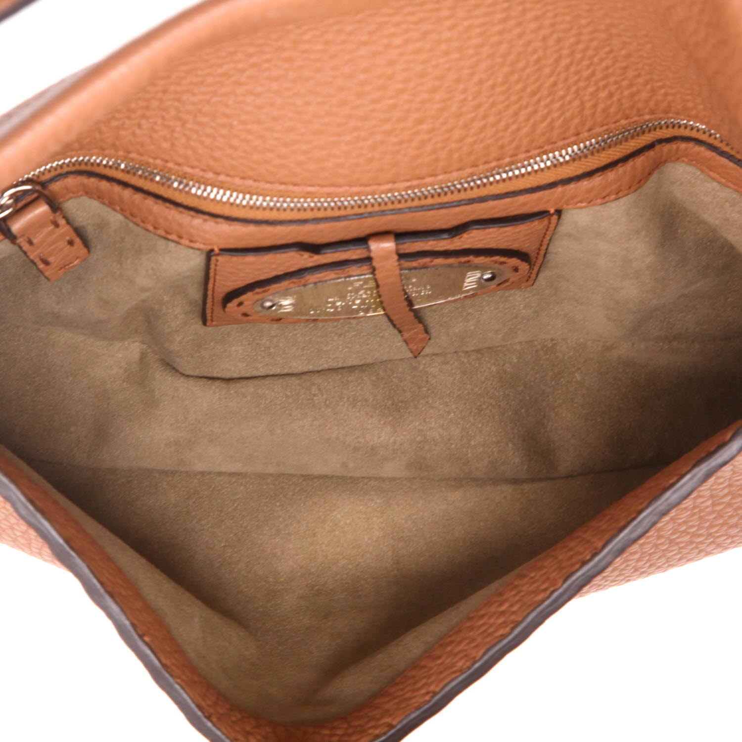 Sac à main Fendi  Baguette en cuir marron - Detail D3