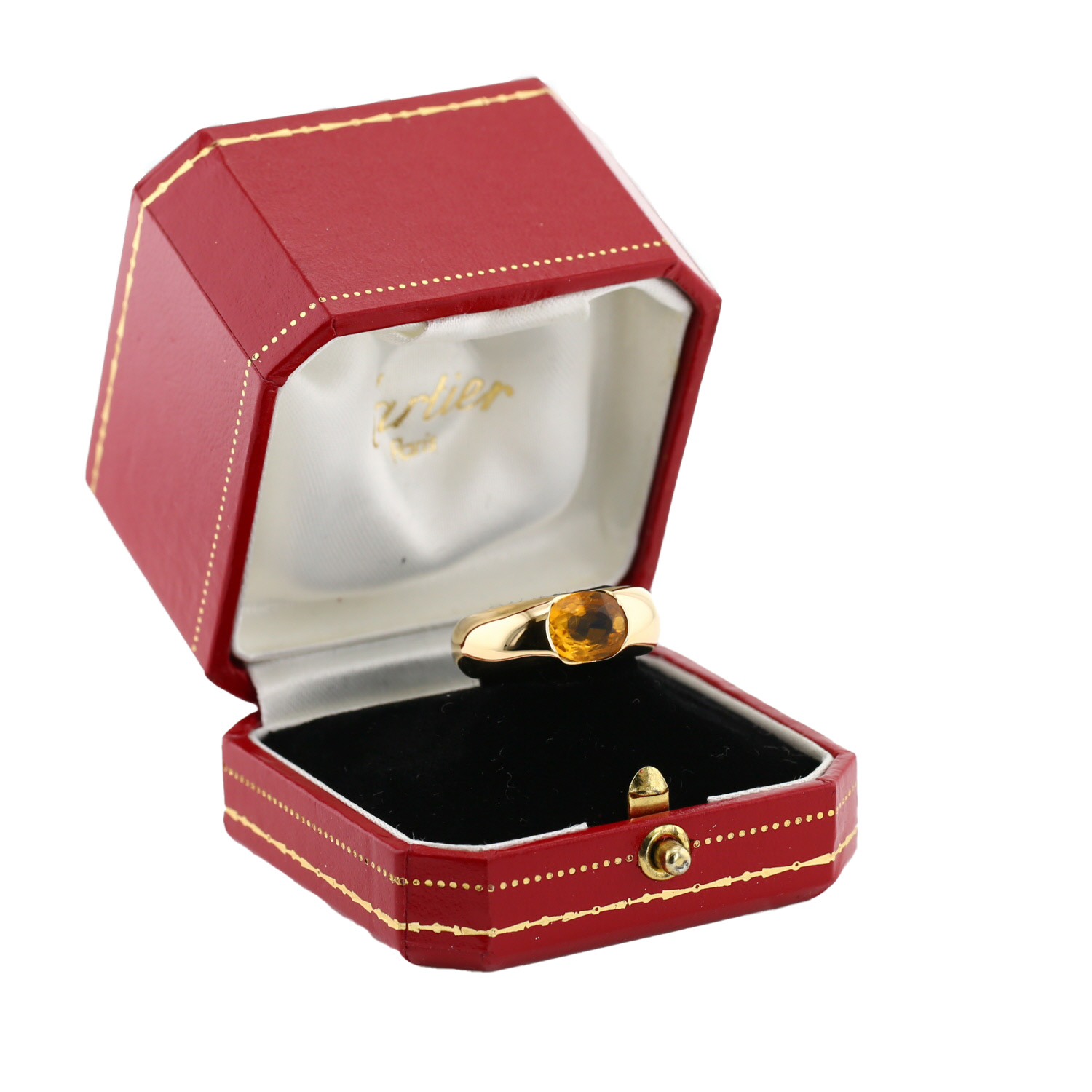Sortija Cartier  de oro amarillo y citrino - Detail D2