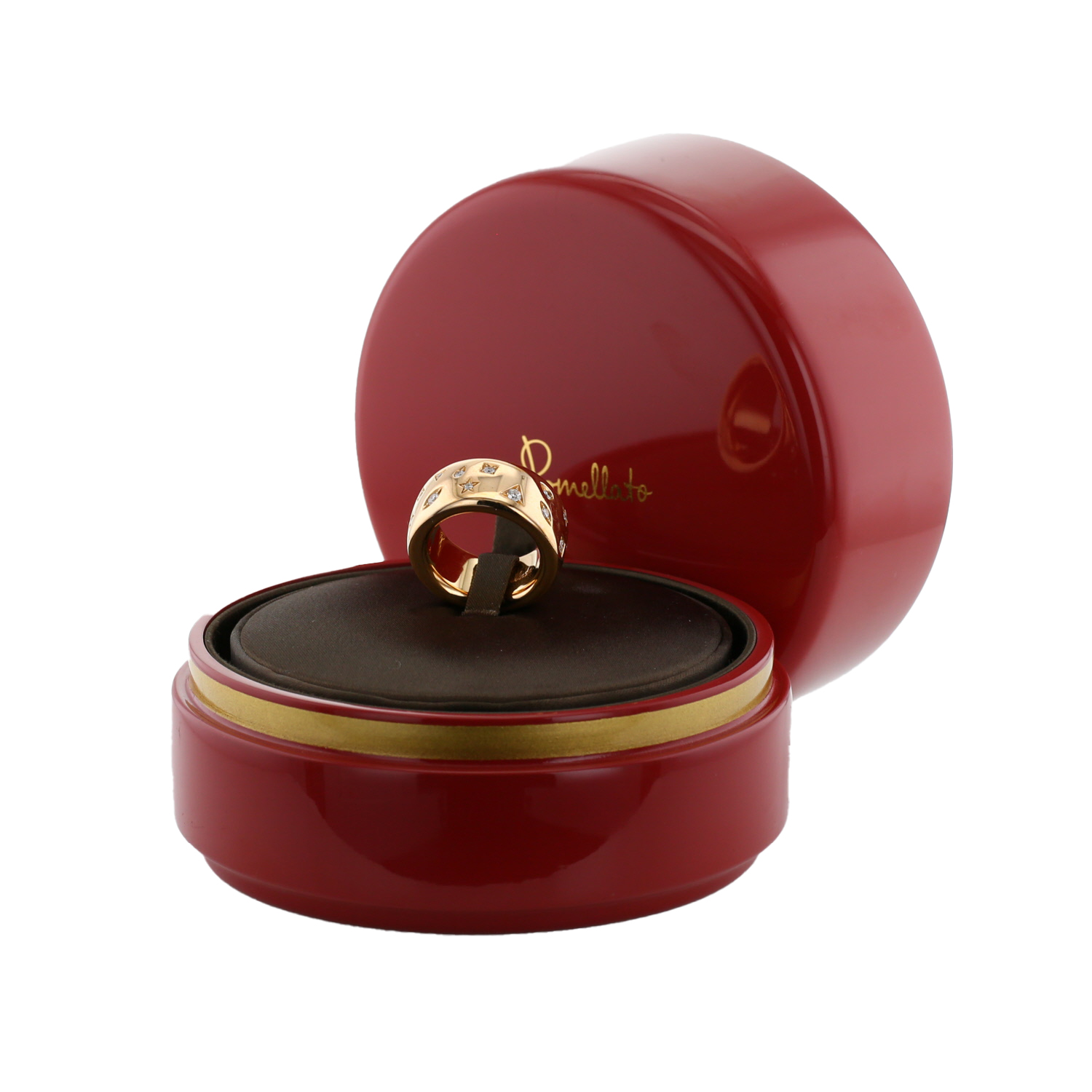 Pomellato Iconica ring in pink gold and diamonds - Detail D2